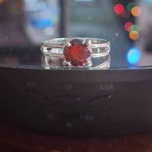 Red Spinal Gemstone Ring size 9.5